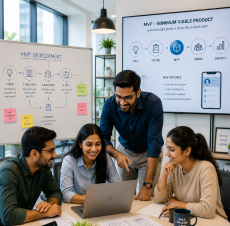 SVaaN Global Tech team collaborating on MVP development and product planning