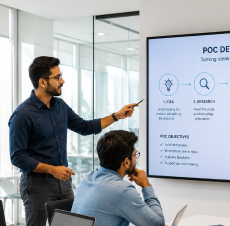 SVaaN Global Tech team presenting proof of concept to stakeholders